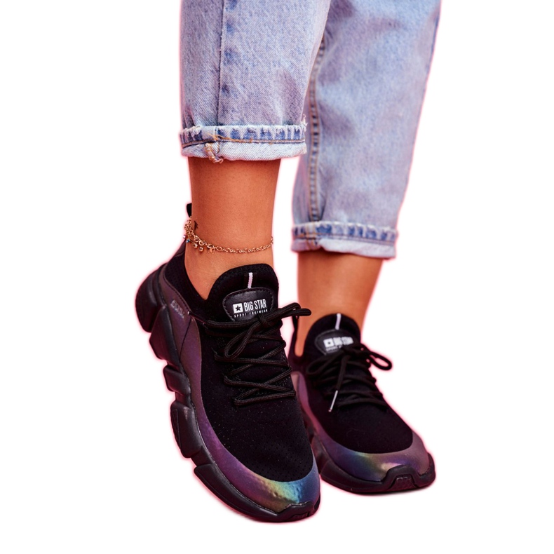 Pantofi sport pentru femei Big Star Black FF274A053 negru multicolor 2