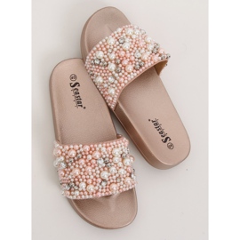Papuci cu șampanie perle BG66 Șampanie roz multicolor 3