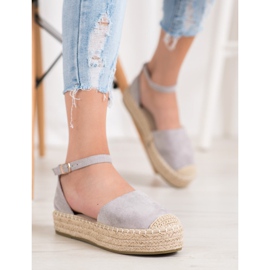 Seastar Espadrile gri pe platformă 3