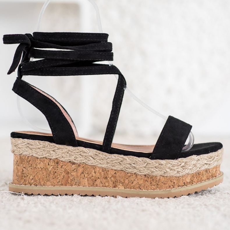 Seastar Sandale din piele de căprioară negru 2