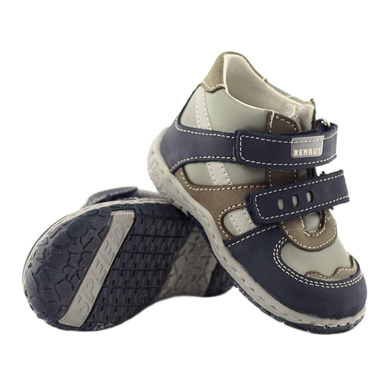 Cizme din piele Ren But 1363 bleumarin albastru marin gri 4