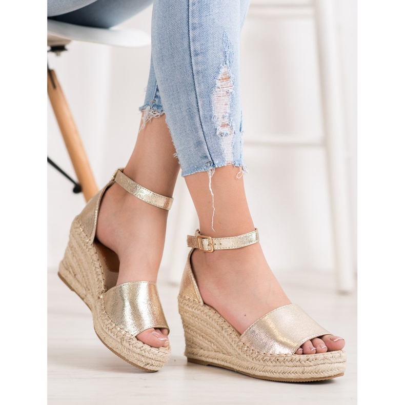 Seastar Sandale Pe Pană De Paie de aur 1
