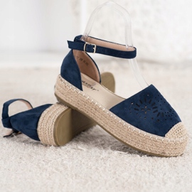 Seastar Espadrile deschise pe platformă albastru 3