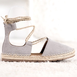 Seastar Espadrile din piele de căprioară cu legătură gri 2 Seastar Espadrile din piele de căprioară cu legătură gri 2