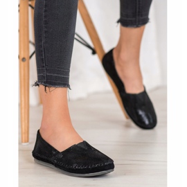 Slip din piele VINCEZA negru multicolor 2