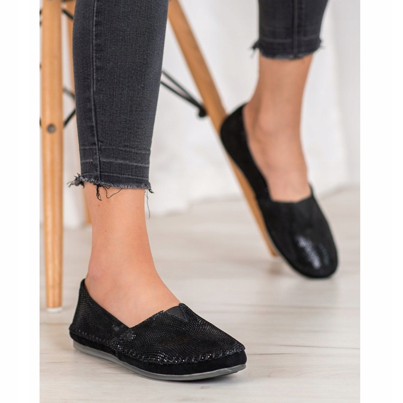 Slip din piele VINCEZA negru multicolor 2