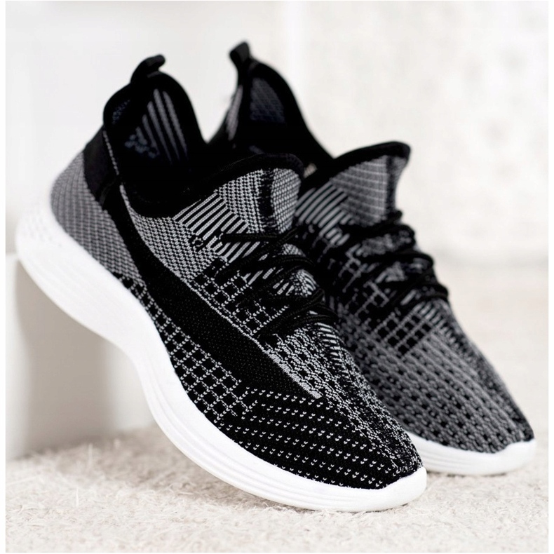 Încălțăminte textilă MCKEYLOR alb negru 2