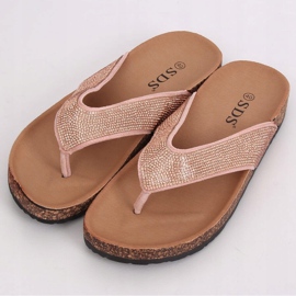 Flip-flops roz pe talpa de plută, roz 7872-PL Roz 1 Flip-flops roz pe talpa de plută, roz 7872-PL Roz 1