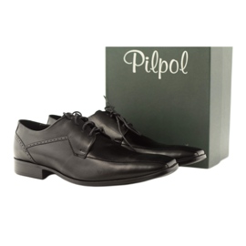Pantofi barbati piele Pilpol 1261 negru 4