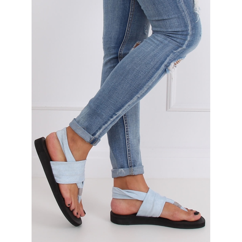 Albastru DD82P Flip-flops albastru, din bumbac 1