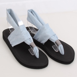 Albastru DD82P Flip-flops albastru, din bumbac 3