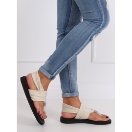 Sandale, bumbac, bej DD82P Bej 2