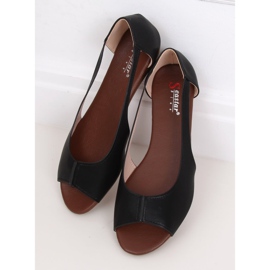 Balerine negre NH-23P expuse negru 4