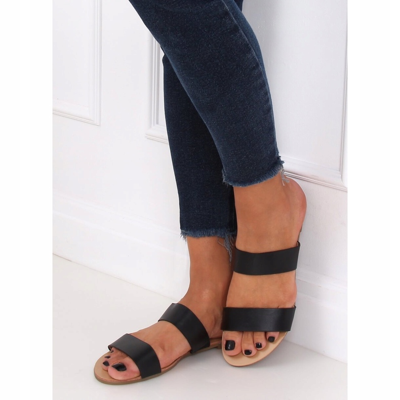 Papuci drepți negri S060074 Negru 1