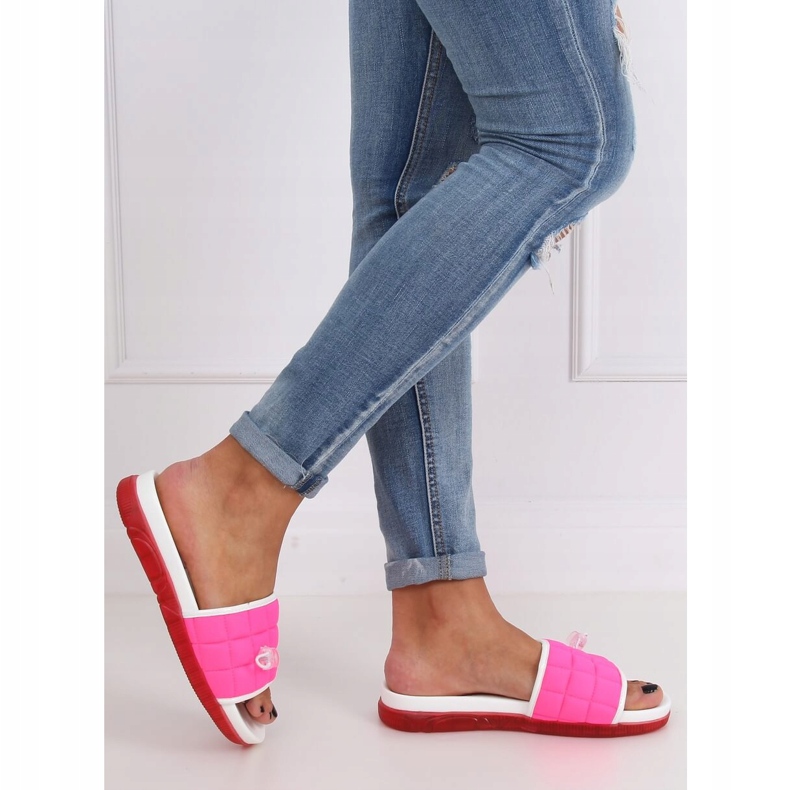 Papuci de damă fucsia G-338 Fushia roz 2