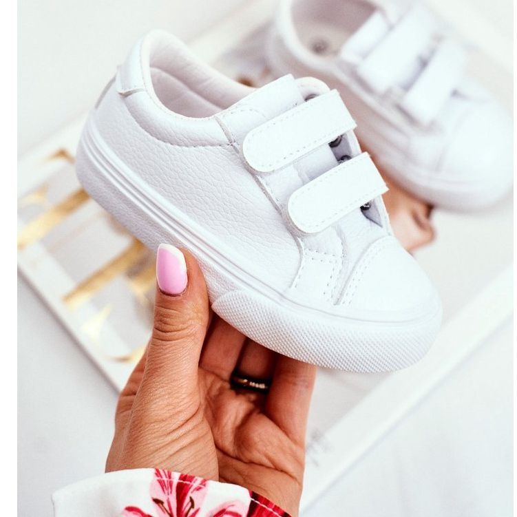 Apawwa Adidași pentru copii cu velcro alb 1