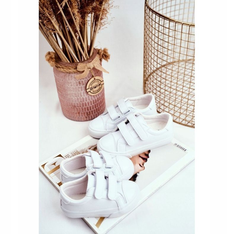 Apawwa Adidași pentru copii cu velcro alb 2