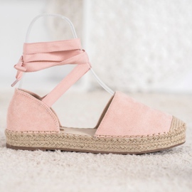 Seastar Espadrile roz legate 4