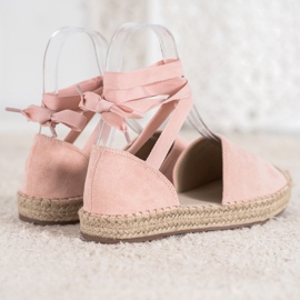 Seastar Espadrile roz legate 5