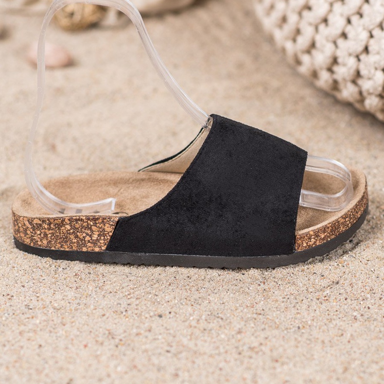 SHELOVET Papuci negri pe platformă negru 2