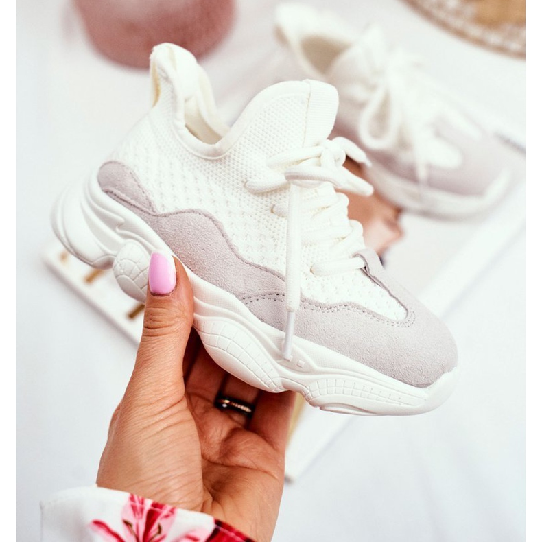 Christmas Fish Încălțăminte sport pentru copii din piele de căprioară albă Volema 1