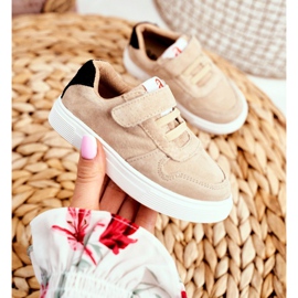 Apawwa Pantofi sport pentru copii cu velcro bej Albatros 2