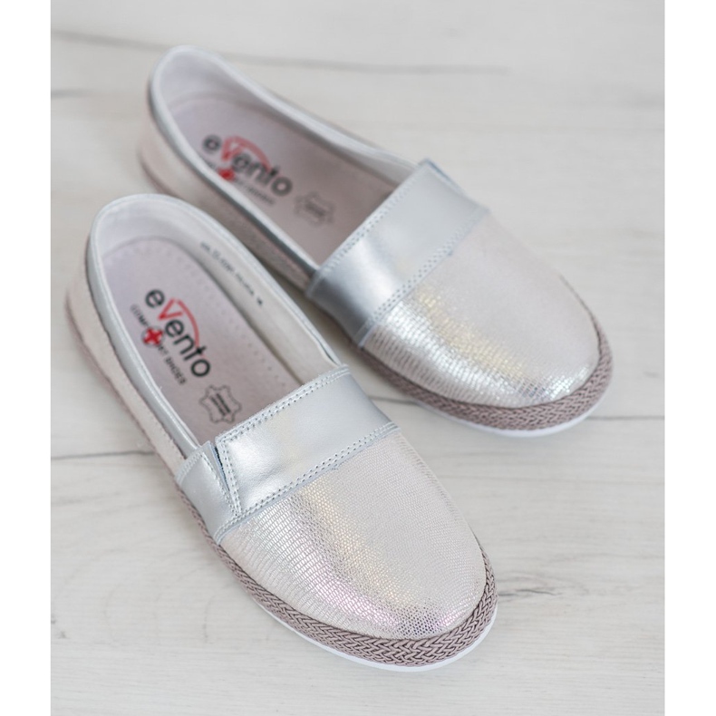 Evento Slipons confortabile de argint gri 1
