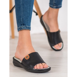 J. Star Papuci casual din piele ecologică negru 2