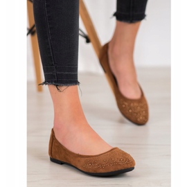 Diamantique Balerină clasică cu cristale maro 2