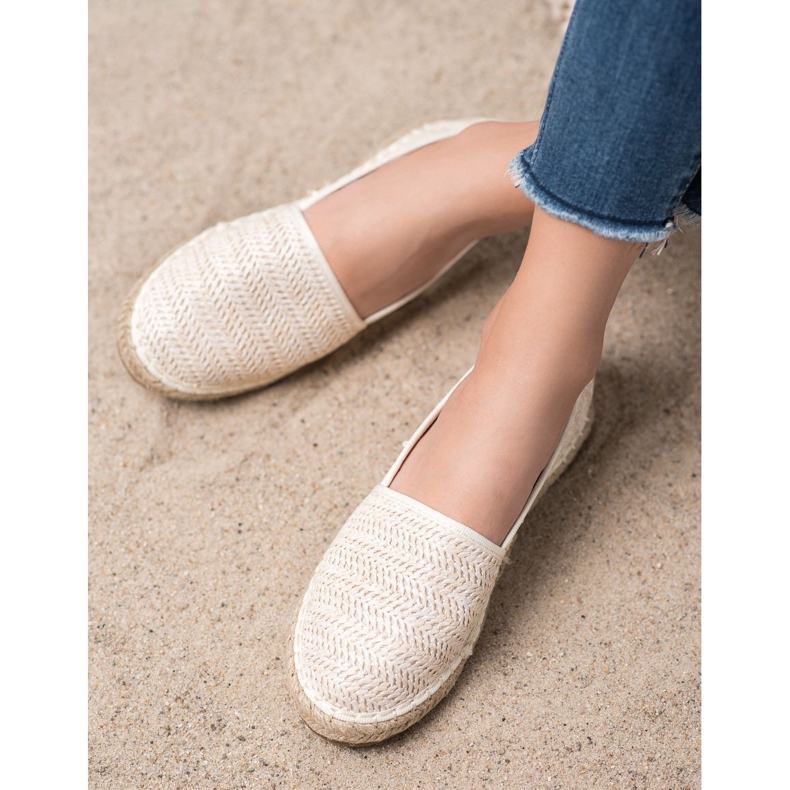 SHELOVET Espadrile bej împletite 1