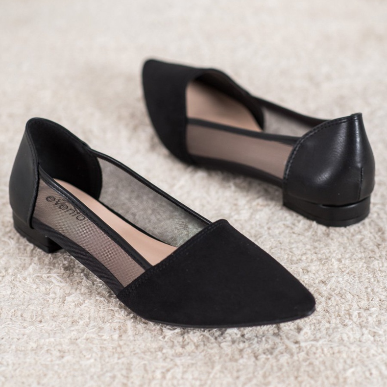 Evento Balerini negri cu plasă negru 2 Evento Balerini negri cu plasă negru 2