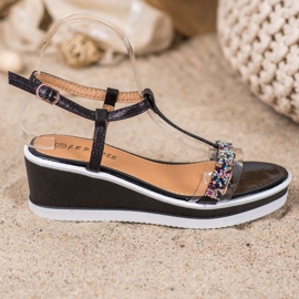 SHELOVET Pene elegante cu piele ecologică negru 2