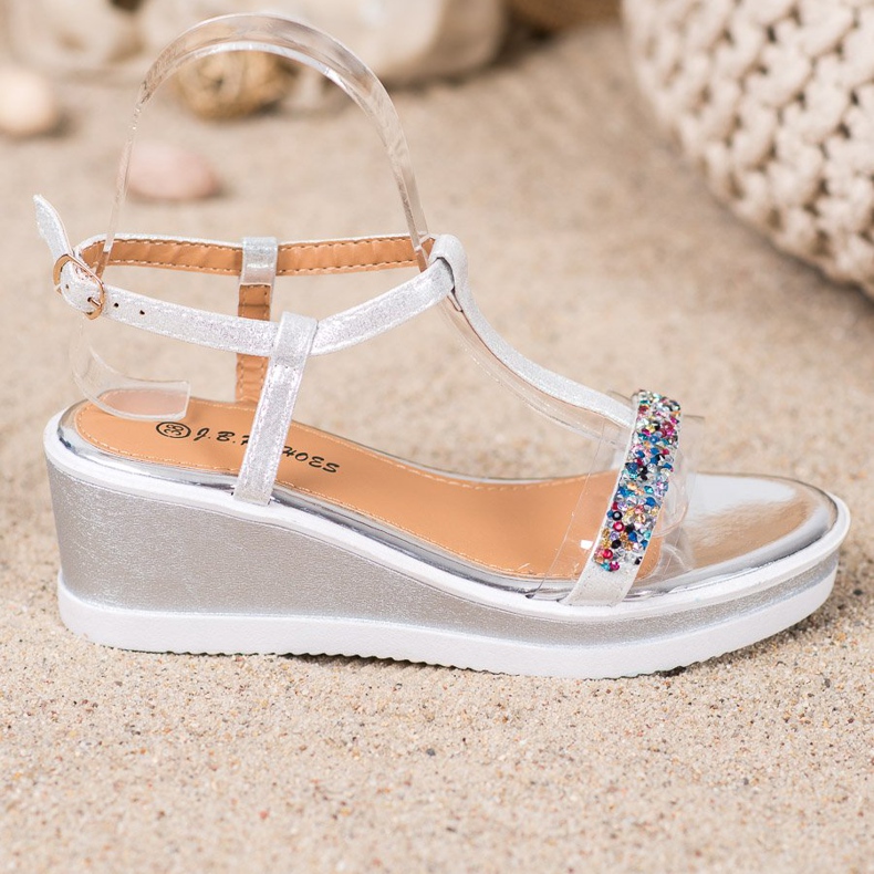 SHELOVET Pene elegante cu piele ecologică gri 2