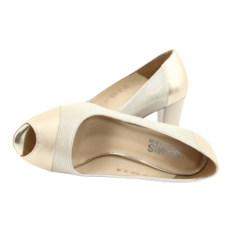 Navete cu vârf deschis Gamis 1525 bej de aur 4