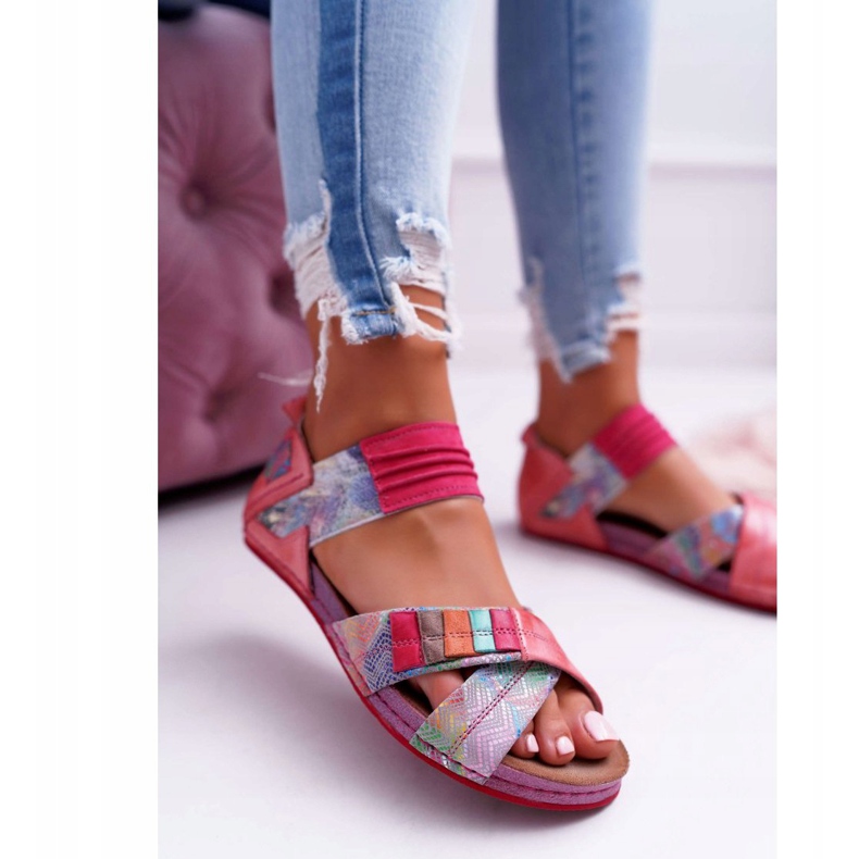 Sandale pentru femei Maciejka Roz 03375 Piele multicolor 2