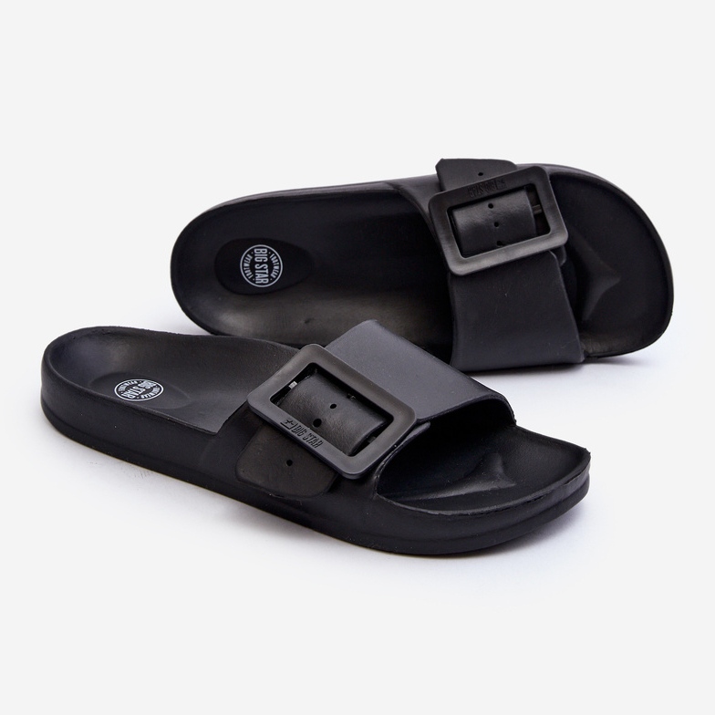 Papuci de dama Big Star cu cataramă negru FF274A389 2