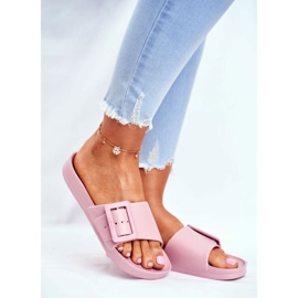 Papuci de dama Big Star cu cataramă roz FF274A387 1