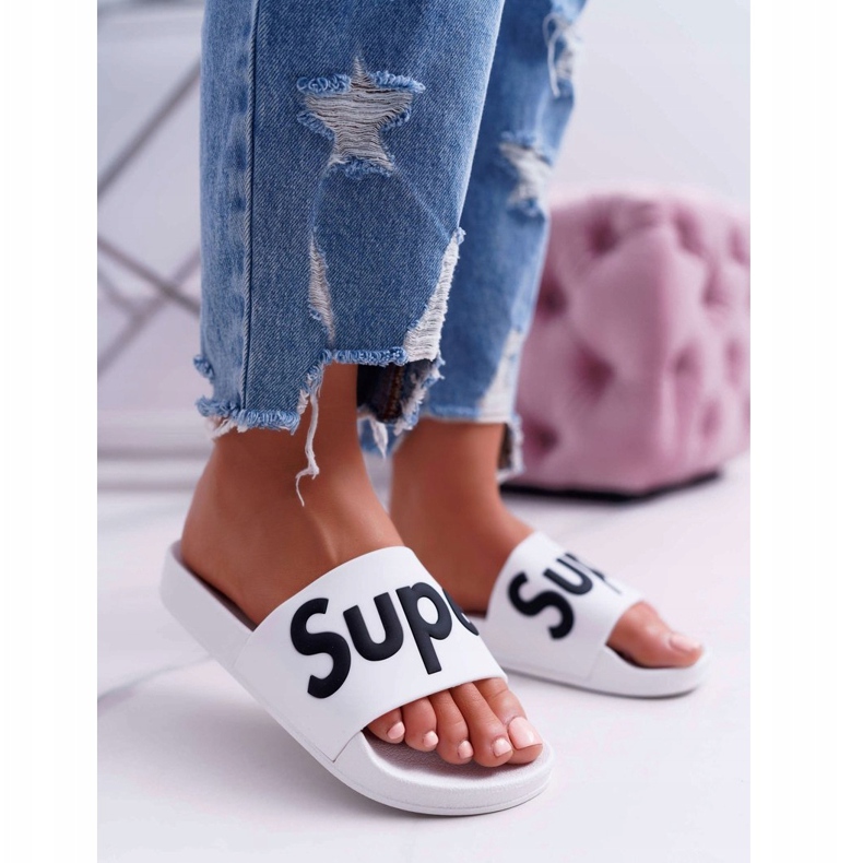 PS1 Papuci albi pentru femei Super Losaria 1