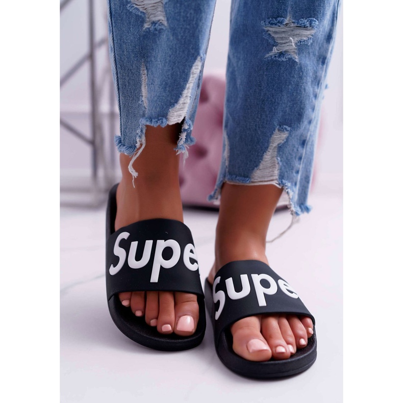 SEA Papuci negri pentru femei Super Losaria negru 2