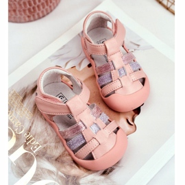 Apawwa Sandale pentru copii cu Velcro Glitter Pink Ontario roz 2