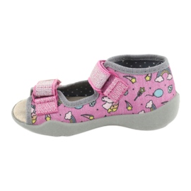 Pantofi pentru copii Befado galbeni 342P010 roz gri multicolor 1
