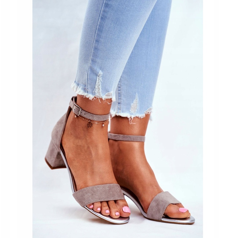 Sandale de damă Eco-Suede Sergio Leone Gri SK839 1