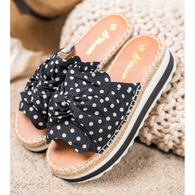 SHELOVET Papuci pe o platformă înaltă negru 1