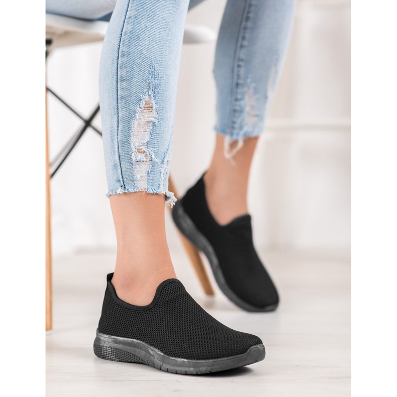 Super Mode Pantofi sport de alunecare negru 2