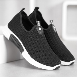 SHELOVET Pantofi sportivi ajurati negru 2