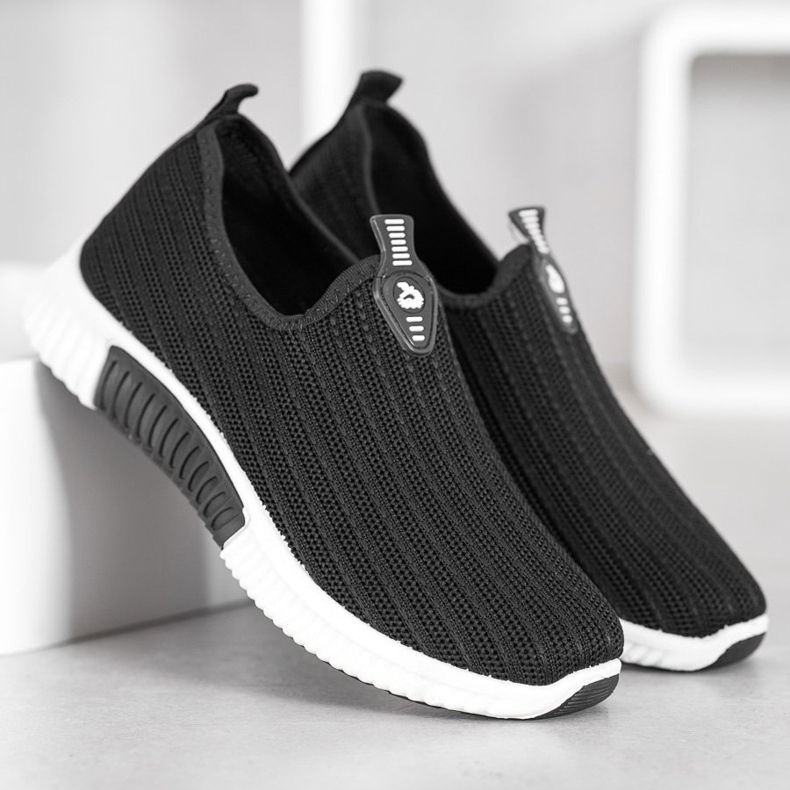 SHELOVET Pantofi sportivi ajurati negru 2