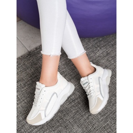 Via Giulia  Adidași cu modă sclipici alb 2 Via Giulia  Adidași cu modă sclipici alb 2
