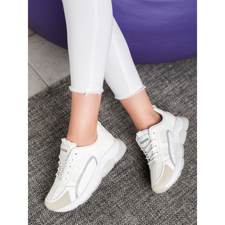 Via Giulia  Adidași cu modă sclipici alb 2 Via Giulia  Adidași cu modă sclipici alb 2