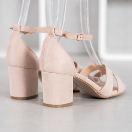 Mannika Sandale din piele de căprioară maro 1