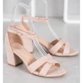 Mannika Sandale din piele de căprioară maro 2